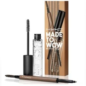 New MAC Made To Wow Brow Kit: Light ~Lingering/Clear Full Size New in Box